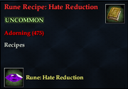 Rune Recipe- Hate Reduction