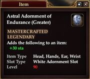 Astral Adornment of Endurance (Greater)