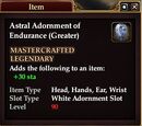 Astral Adornment of Endurance (Greater)