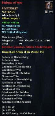 Barbute of Woe