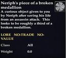 Neriph's piece of a broken medallion