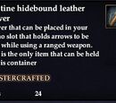 Pristine hidebound leather quiver