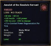 Amulet of the Resolute Servant