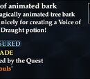 Piece of animated bark
