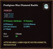 Prodigious Blue Diamond Bauble