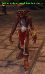 An uninterested Sootfoot sentry