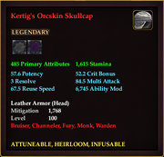 Kertig's Orcskin Skullcap