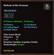 Barbute of the Overseer