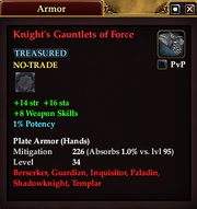 Knight's Gauntlets of Force
