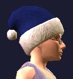 Blue and White Frostfell Elf Cap (Equipped)
