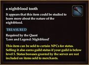 A nightblood tooth