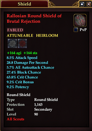 Rallosian Round Shield of Brutal Rejection