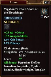 Vagabond's Chain Shoes of the Bloodsinger