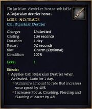Rujarkian destrier horse whistle