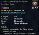 A crate containing the Djinn Master's head