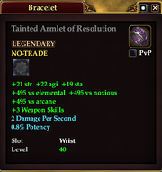 Tainted Armlet of Resolution