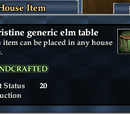 A pristine generic elm table