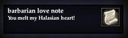 Barbarian love note