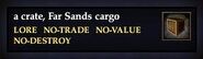 A crate, Far Sands cargo