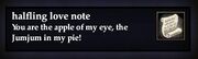 Halfling love note