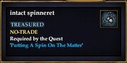 Intact spinneret