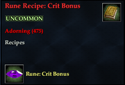 Rune Recipe- Crit Bonus