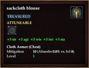 Sackcloth blouse