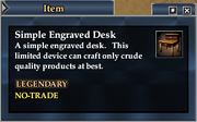 Simple Engraved Desk