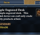 Simple Engraved Desk