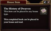 The History of Dwarves (House Item)