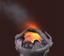 Hewn Stone Fire Pot