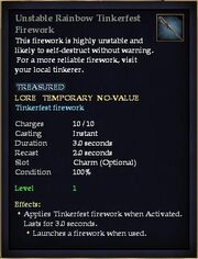 Unstable Rainbow Tinkerfest Firework