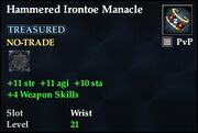 Hammered Irontoe Manacle