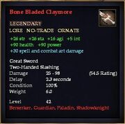 Bone Bladed Claymore