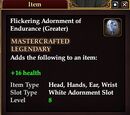 Flickering Adornment of Endurance (Greater)