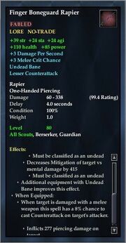 Finger Boneguard Rapier