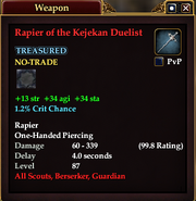 Rapier of the Kejekan Duelist