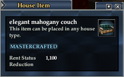 Elegant mahogany couch