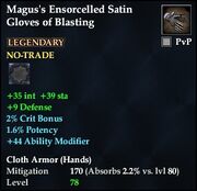Magus's Ensorcelled Satin Gloves of Blasting