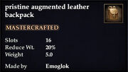 Augmented leather backpack