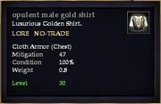 Opulent male gold shirt