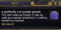 Perfectly cut purple geode