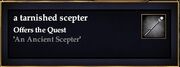 A tarnished scepter