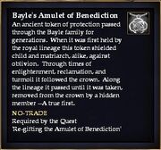Bayle's Amulet of Benediction (Quest Item)