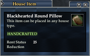 Blackhearted Round Pillow
