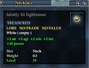 Faintly lit lightstone