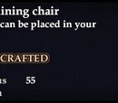 A bone dining chair