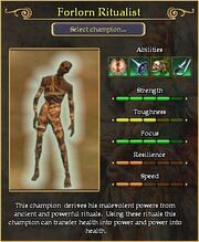 Forlorn Ritualist arena stats