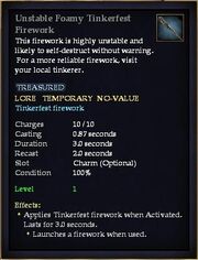 Unstable Foamy Tinkerfest Firework
