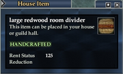 Large redwood room divider